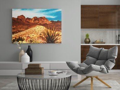 New Year's Day Summit, Arizona Desert Canvas Art Print, Geocache Decor, HappyCaching Prints