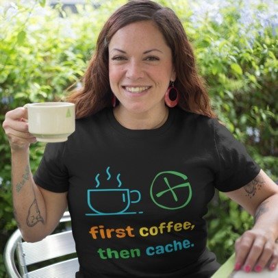 First Coffee then Cache Geocache T-shirt Unisex Adult Geocaching Heavy Cotton Tee