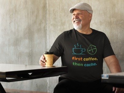 First Coffee then Cache Geocache T-shirt Unisex Adult Geocaching Heavy Cotton Tee