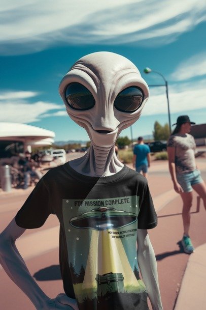 FTF Alien UFO Geocaching T-Shirt Funny Geocache Unisex Heavy Cotton Tee, Geocache Gift